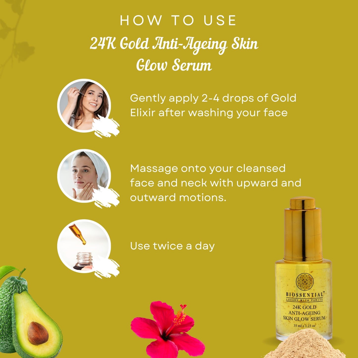 Yuvadari Soundarya 24K Gold Anti-Ageing Skin Glow Serum