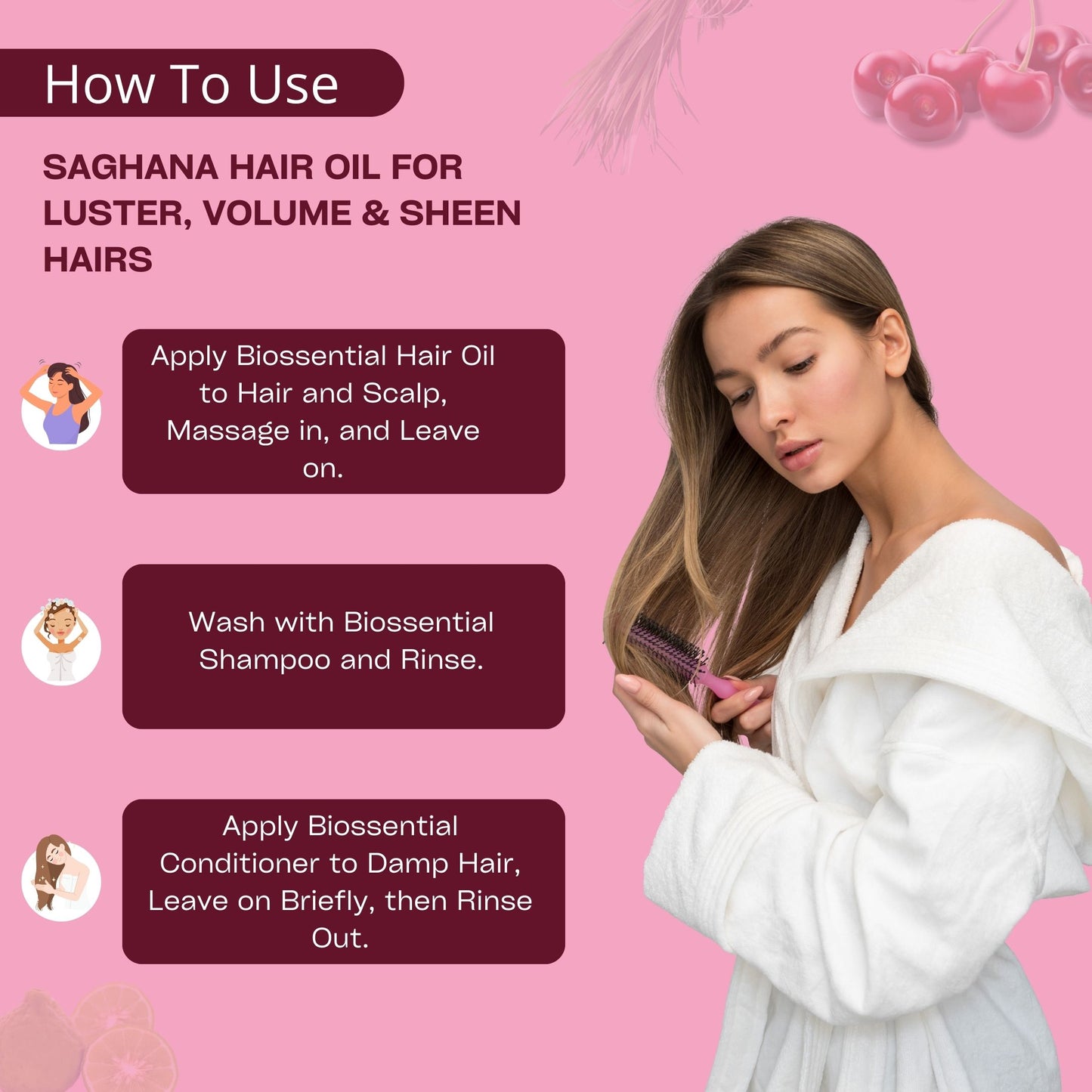 Biossential Saghana Hair Oil for Luster, Volume & Sheen Hairs