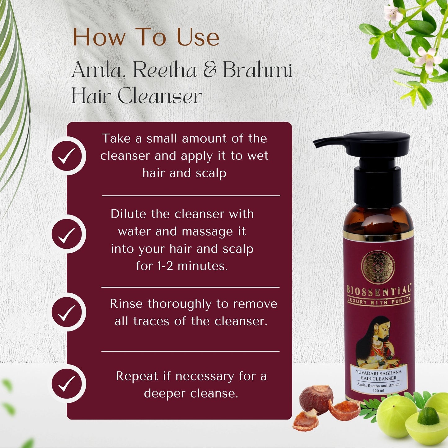 Biossential Saghana Amla, Reetha & Brahmi Hair Cleanser