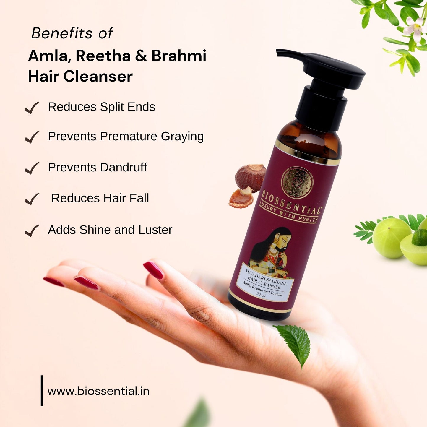 Biossential Saghana Amla, Reetha & Brahmi Hair Cleanser