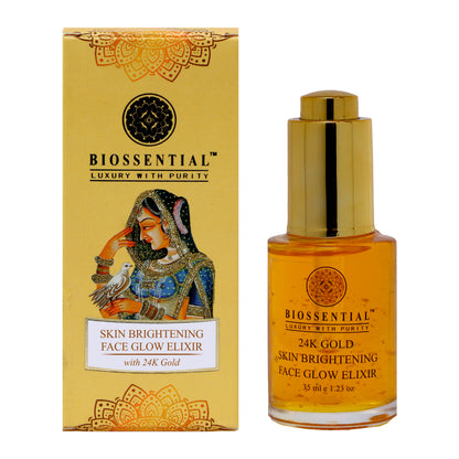 Biossential Soundarya Skin Brightening Face Radiance Elixir Serum with 24K Gold