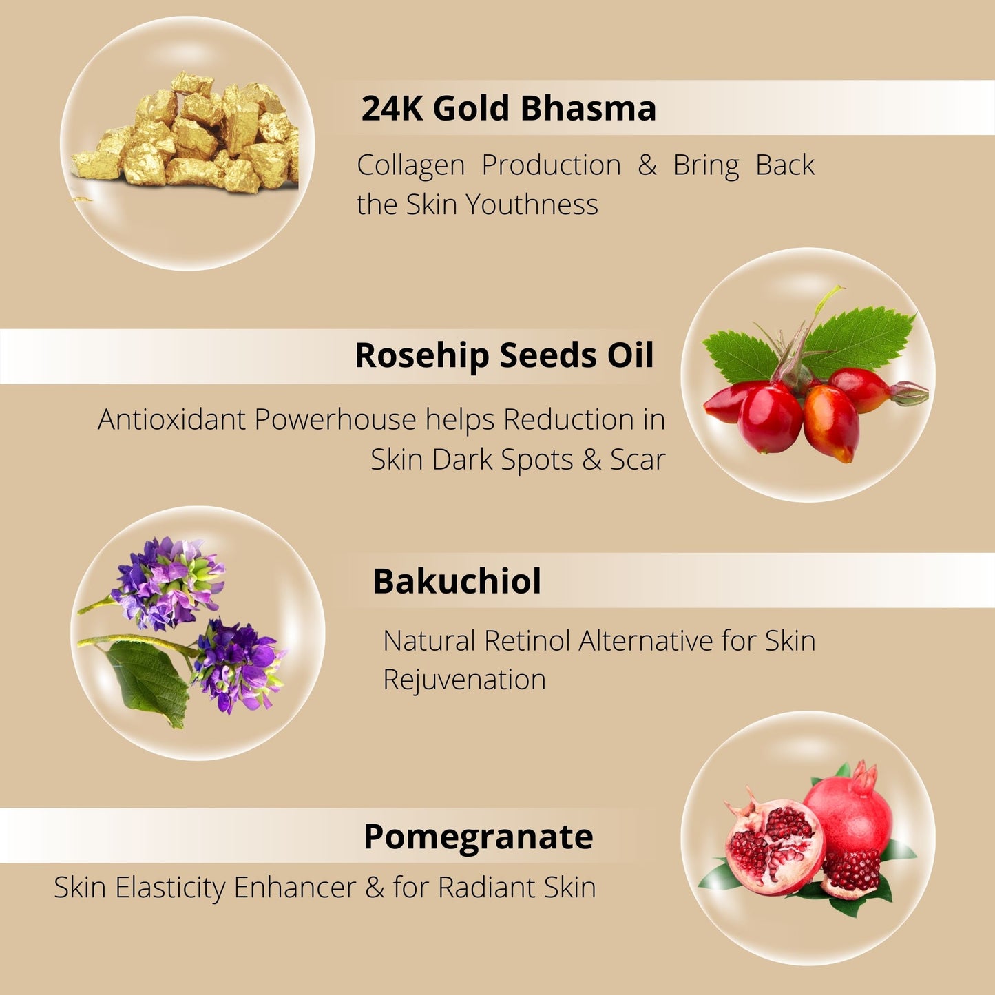 Biossential Soundarya Skin Brightening Face Radiance Elixir Serum with 24K Gold