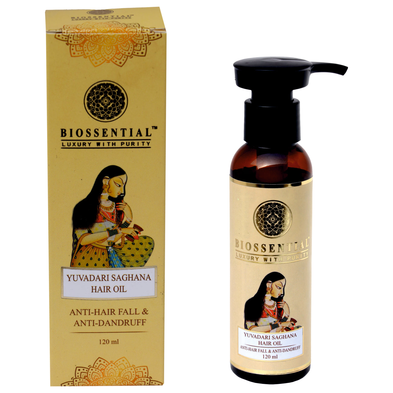 Biossential Saghana Hair Oil for Anti-Hair Fall &  Anti-Dandruff