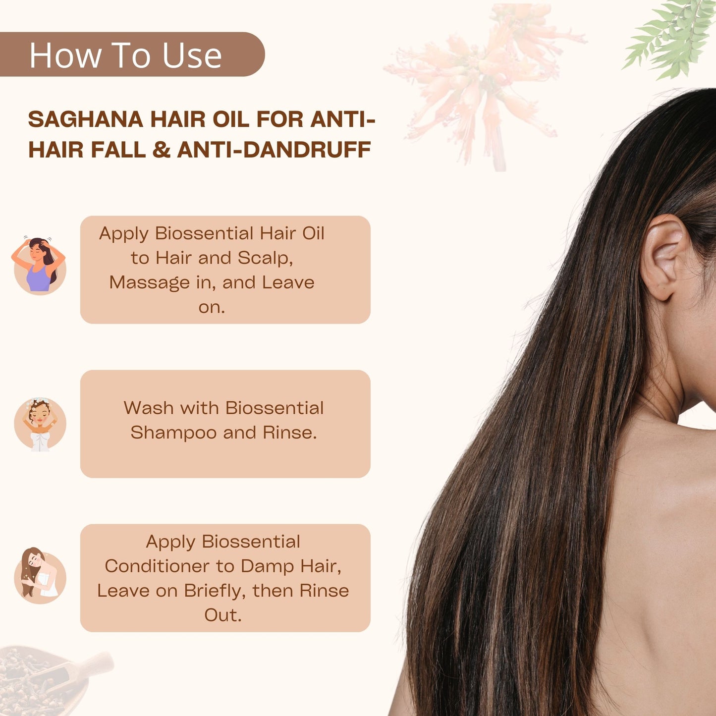 Biossential Saghana Hair Oil for Anti-Hair Fall &  Anti-Dandruff
