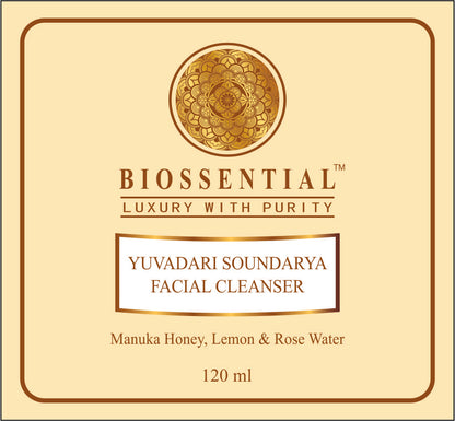 Manuka Honey, Lemon and Rose Water Biossential Face Cleanser